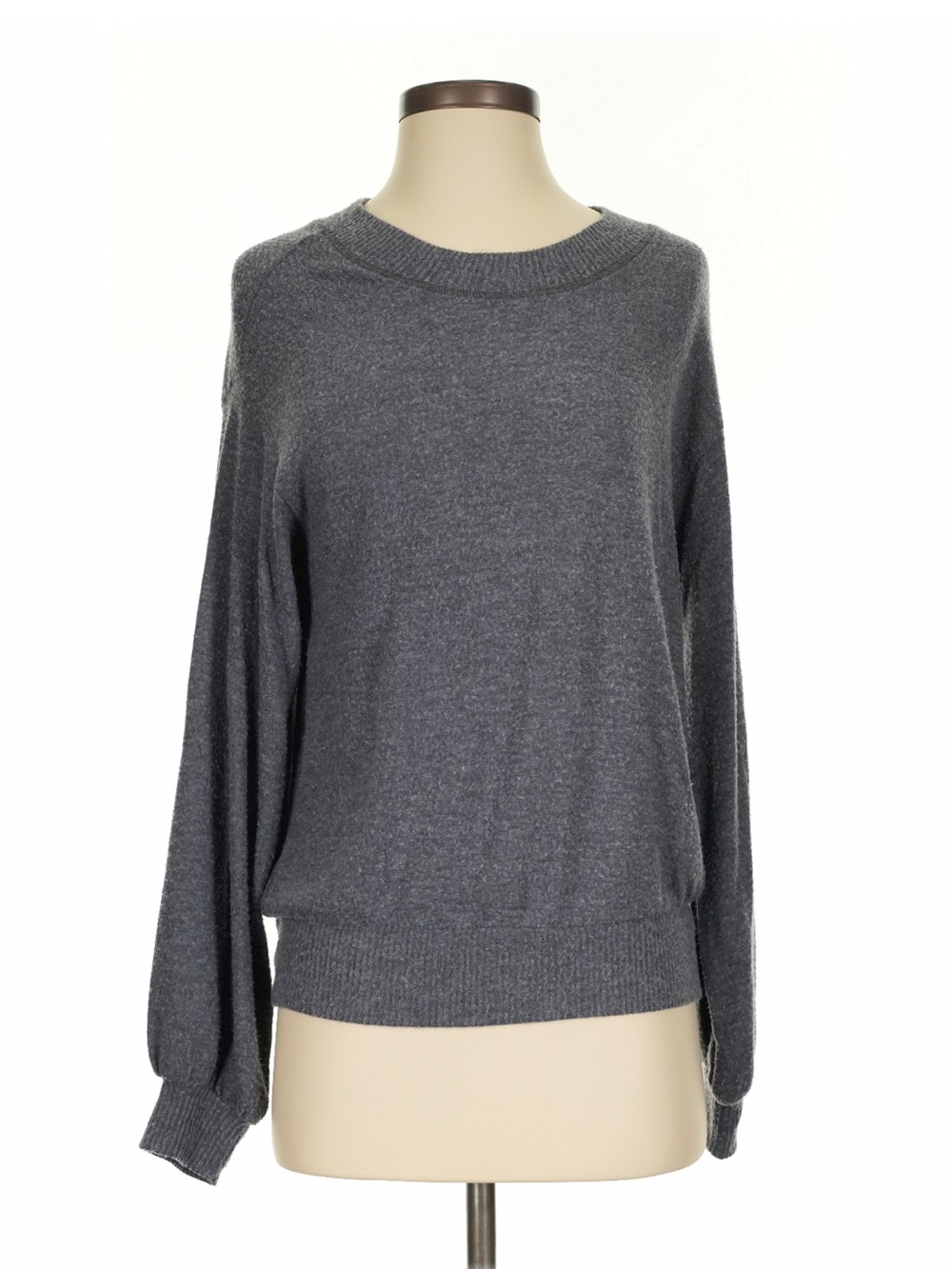 Free People Beach Gray Lightweight Crewneck Women's Sweater
